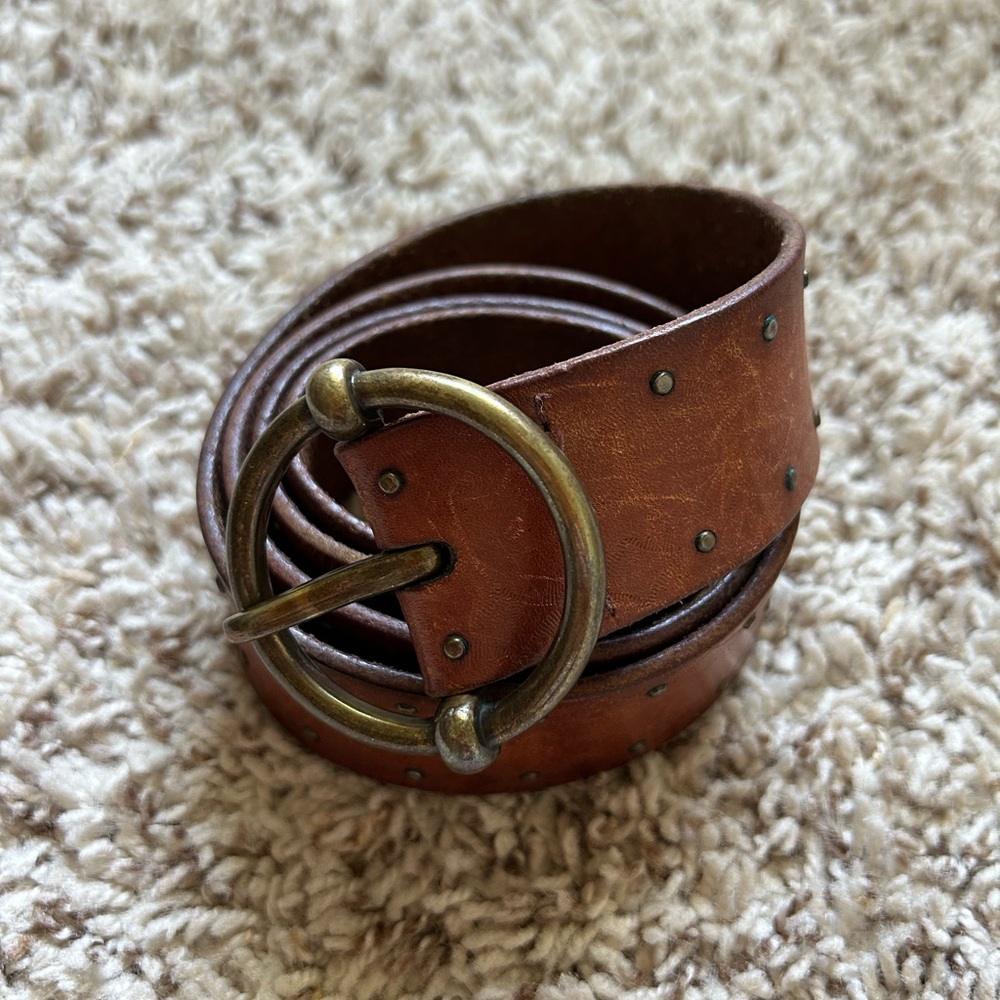 Brown Studded American Eagle Belt